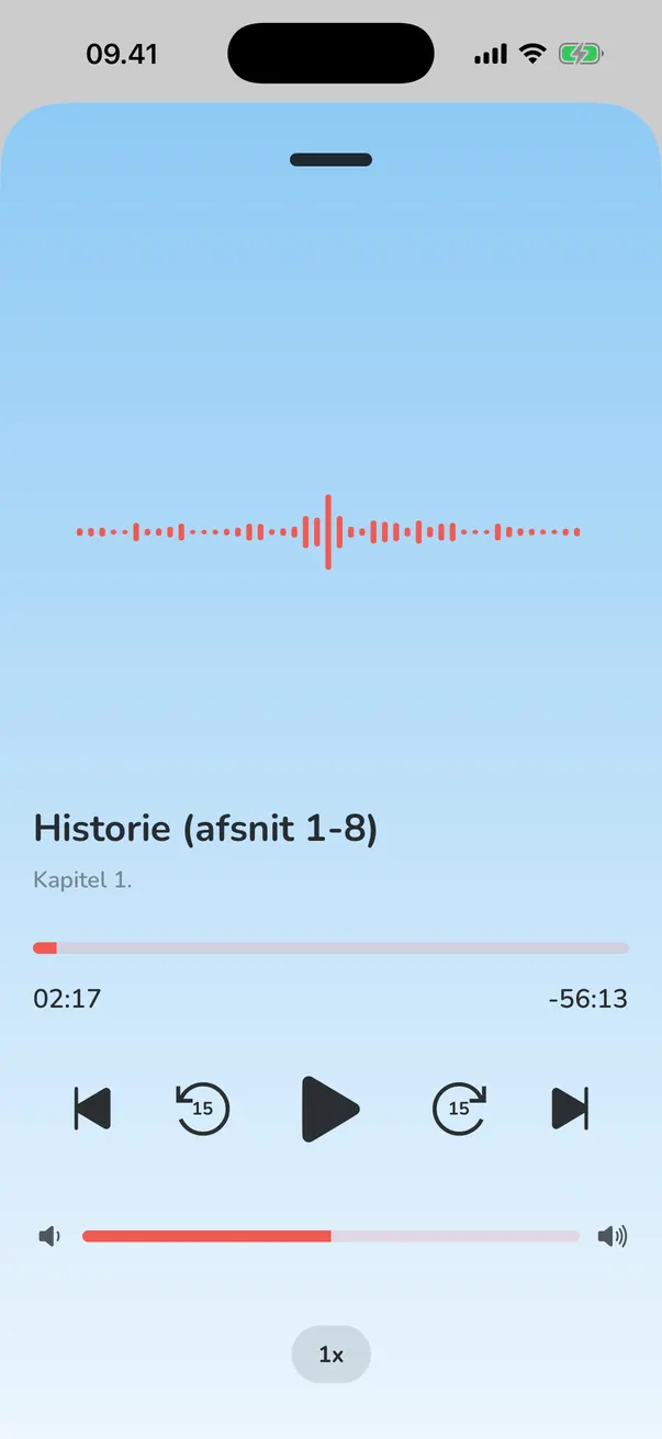 Lærematerialet i Nyborger-appen